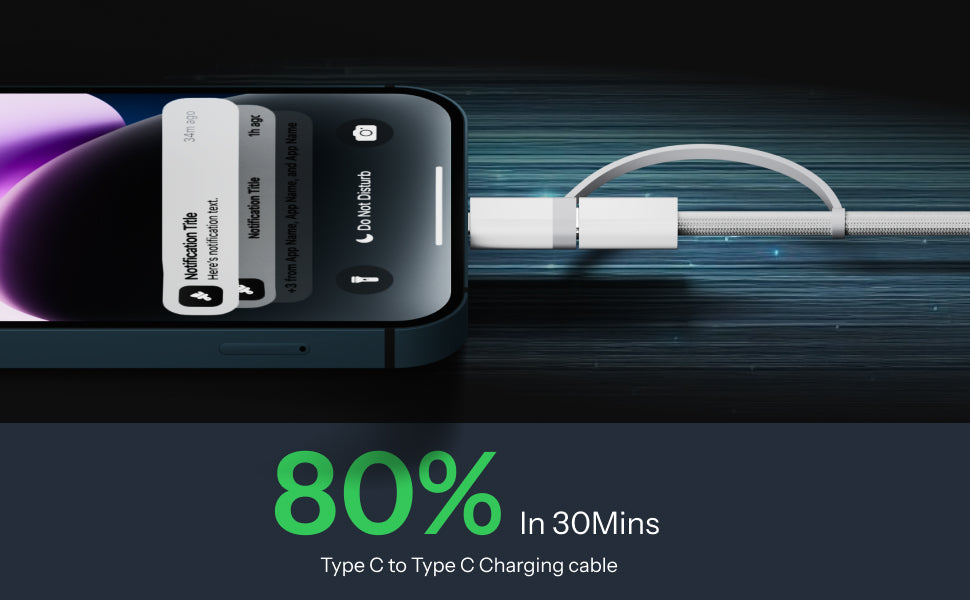 AppleAura iPhone Charger Cable(MFi Certified) Type C to Type C Cable for iPhone 17/17 Air/17 Pro/17 Pro Max, 16/16 Plus/16 Pro/16 Pro Max, iPhone 15