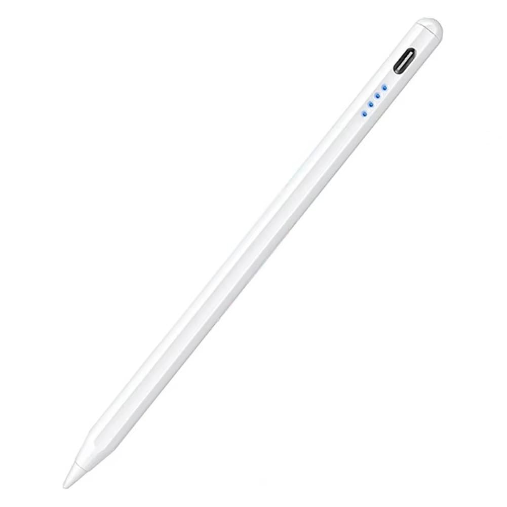 AppleAura Glide Stylus Pencil for iPads Only, Angle Tilt Sensitivity, Palm Rejection, Attaches Magnetically, Battery LED Indicator, Type-C Charging, Only for iPads Released Between 2020 & 2024