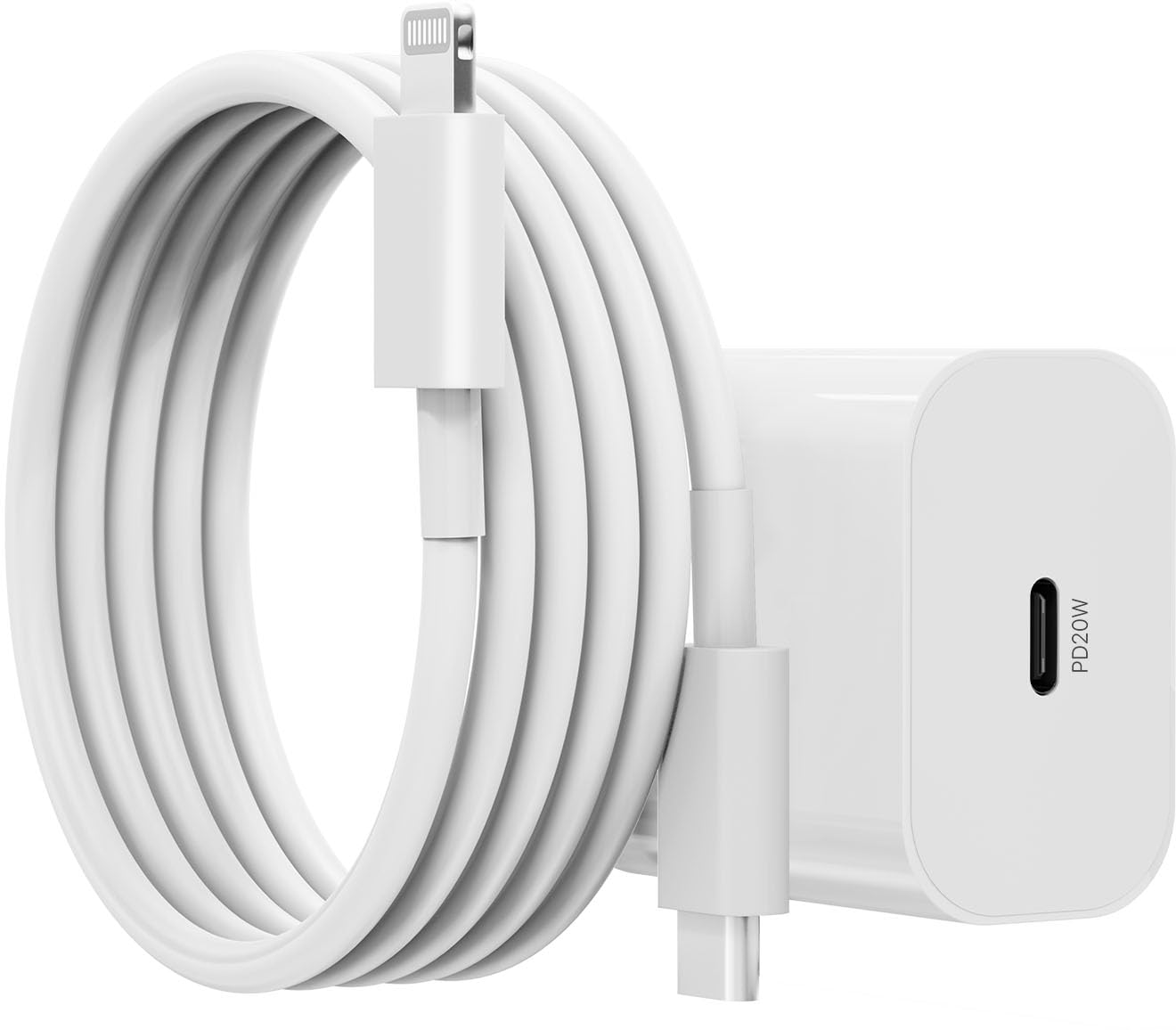 The Black Store 20 W Wall Charger for Mobile (iPhone 13|iPhone 11|11 pro|11 pro max|12|12 pro |12 pro max|13(adapter cable), Cable Included)