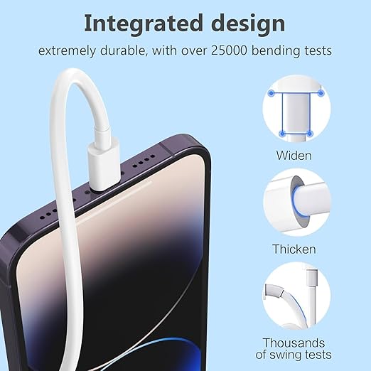AppleAura USB Type C to Lightning cable with Fast Charging and MFI certified Compatable for Apple Lightning devices