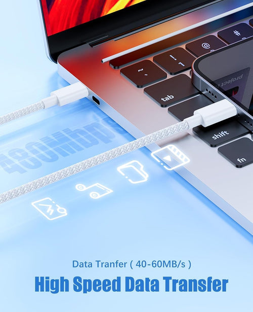 AppleAura iPhone Charger Cable(MFi Certified) Type C to Type C Cable for iPhone 17/17 Air/17 Pro/17 Pro Max, 16/16 Plus/16 Pro/16 Pro Max, iPhone 15