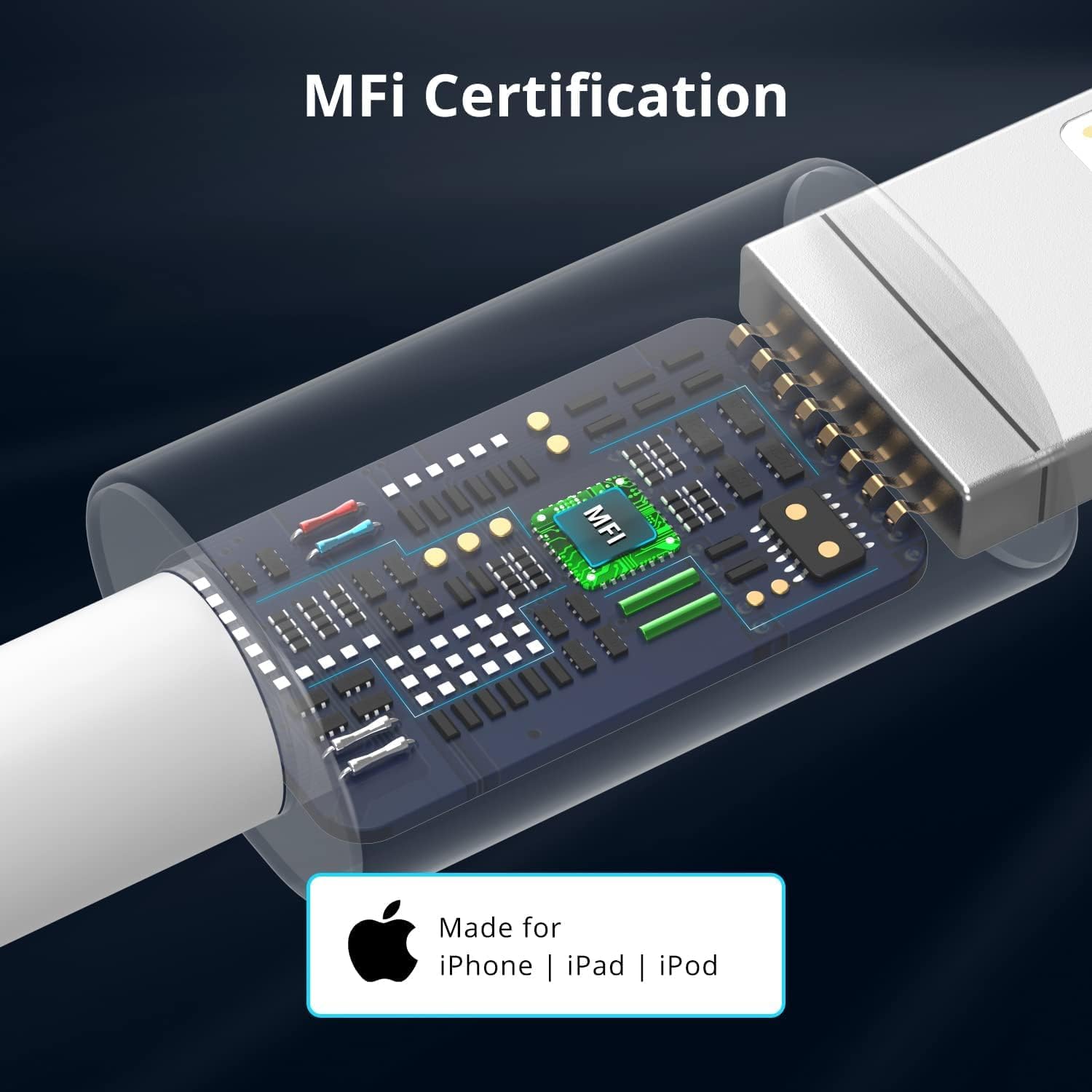 AppleAura USB Type C to Lightning cable with Fast Charging and MFI certified Compatable for Apple Lightning devices
