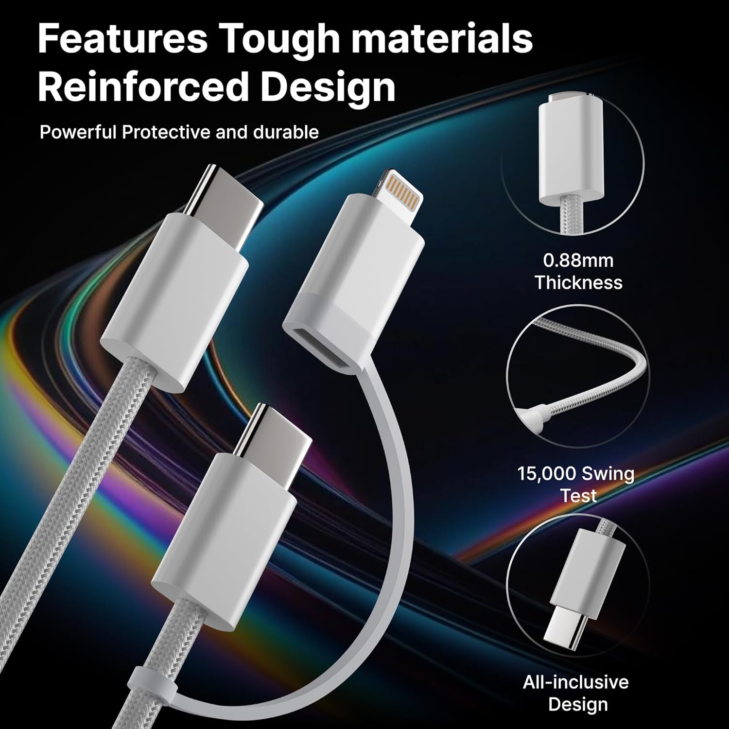 AppleAura iPhone Charger Cable(MFi Certified) Type C to Type C Cable for iPhone 17/17 Air/17 Pro/17 Pro Max, 16/16 Plus/16 Pro/16 Pro Max, iPhone 15