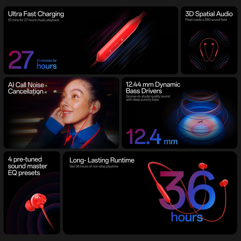 Bullet Z2 ANC Bluetooth in Ear Earphones with Mic, 45dB Hybrid ANC, Bombastic Bass - 12.4 mm Drivers, 10 Mins Charge - 20 Hrs Music, 28 Hrs Battery (Copy) (Copy)