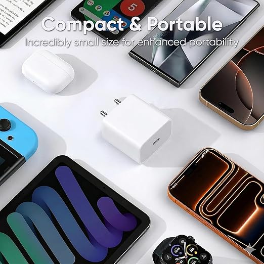 AppleAura iPhone Charger Adapter 20W Type C for iPhone 17/17 Air/17 Pro/17 Pro Max, 16/16 Plus/16 Pro/16 Pro Max, 15/15 Plus/15Pro/15 Pro Max & Other Devices